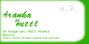 aranka huttl business card
