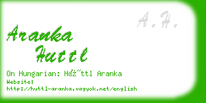 aranka huttl business card